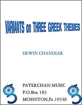 Variants on Three Greek Themes Concert Band sheet music cover